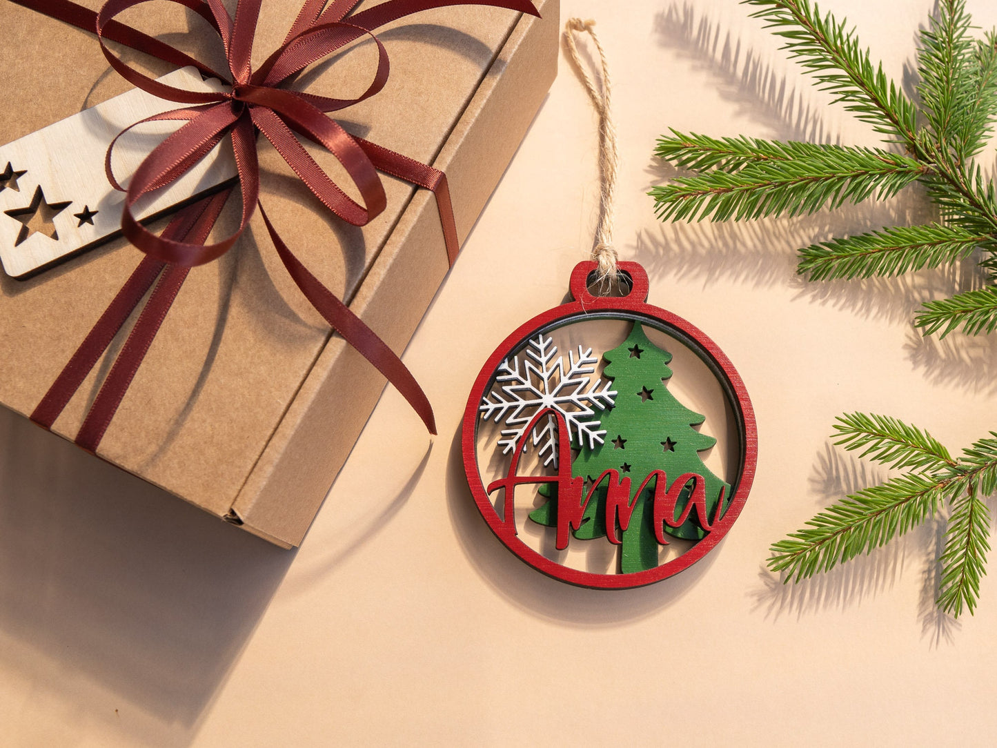 3D Personalized Christmas tree Ornament