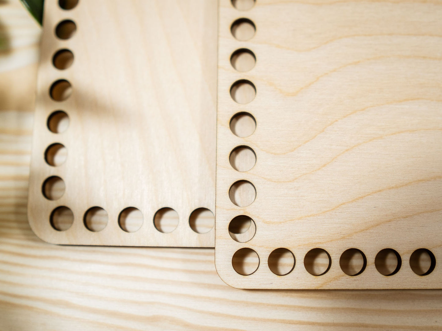 Kvadrāta formas koka pamatne tamborējamam groziņam, dažādi izmēri